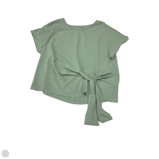 Blouse Short Sleeve By Shein In Green, Size: 2x