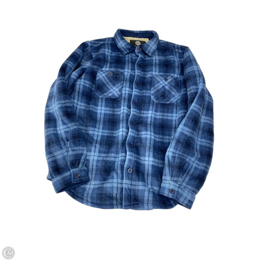 Coat Faux Fur & Sherpa By Weatherproof In Plaid Pattern, Size: L