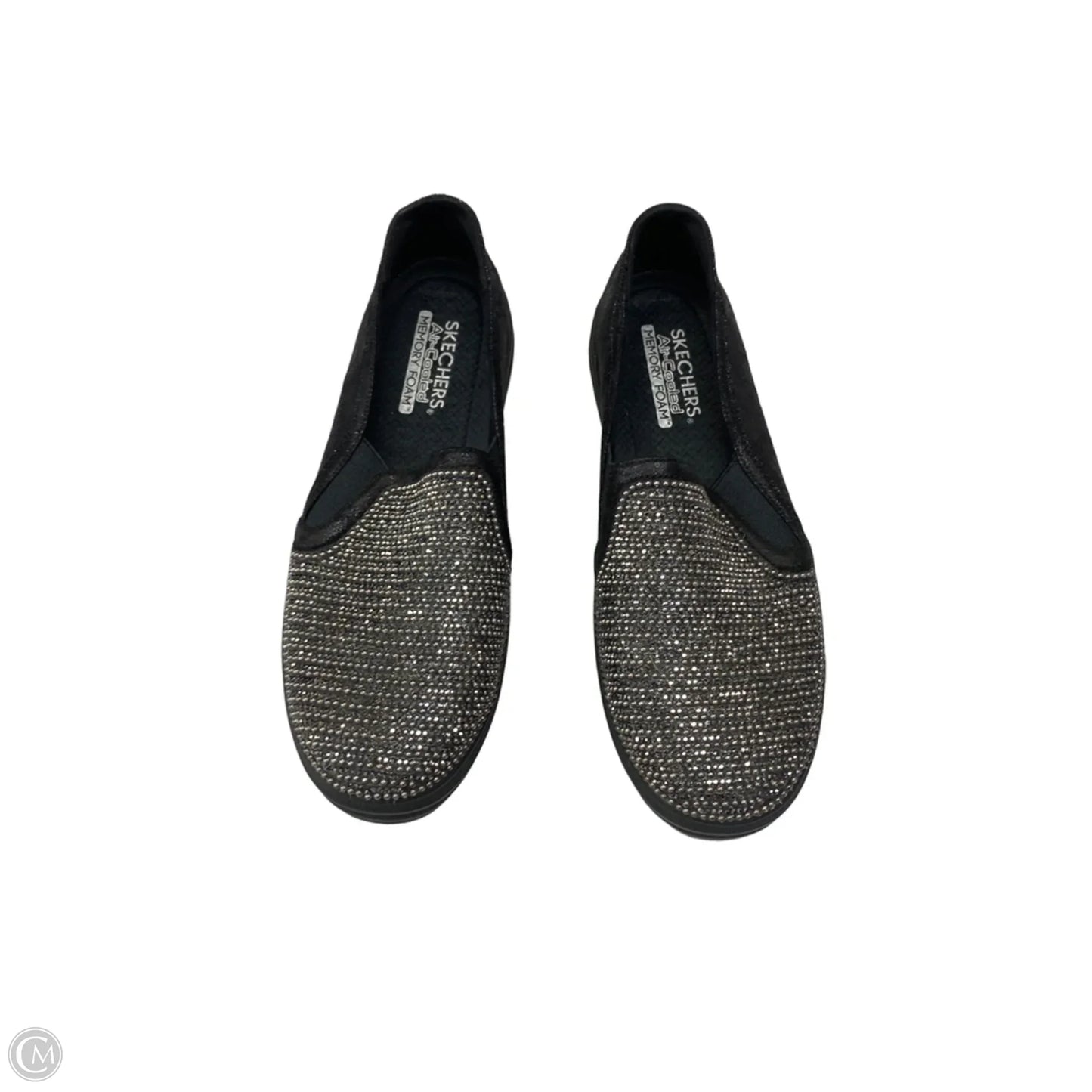 Shoes Sneakers By Skechers In Black & Silver, Size: 8