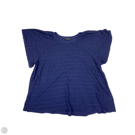 Top Short Sleeve Basic By Lane Bryant In Navy, Size: 3x