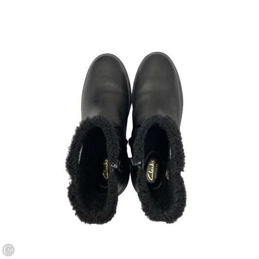 Boots Ankle Flats By Clarks In Black, Size: 8