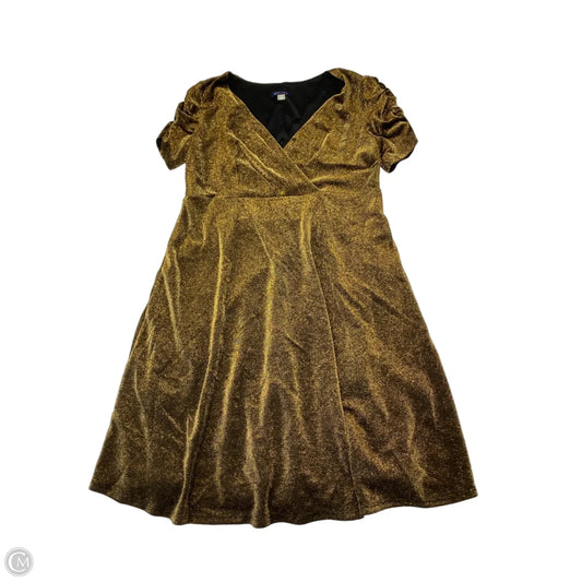 Dress Party Midi By Tommy Hilfiger In Gold, Size: L