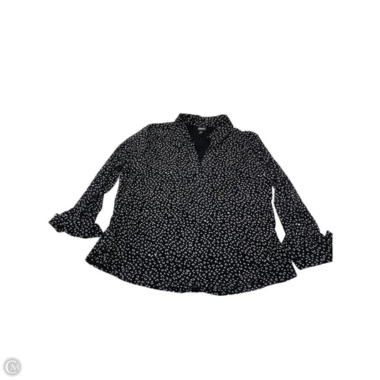 Blouse Long Sleeve By Inc In Black & White, Size: 1x