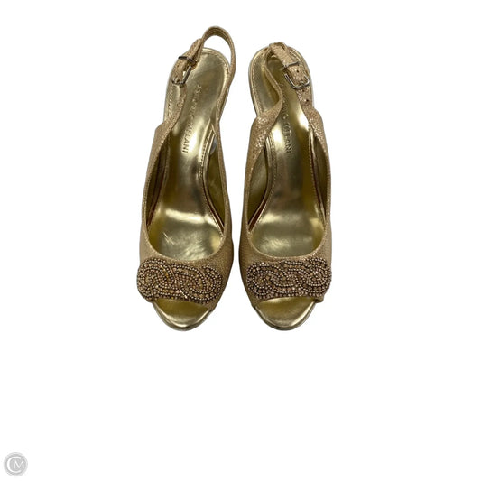 Sandals Heels Stiletto By Antonio Melani In Gold, Size: 9