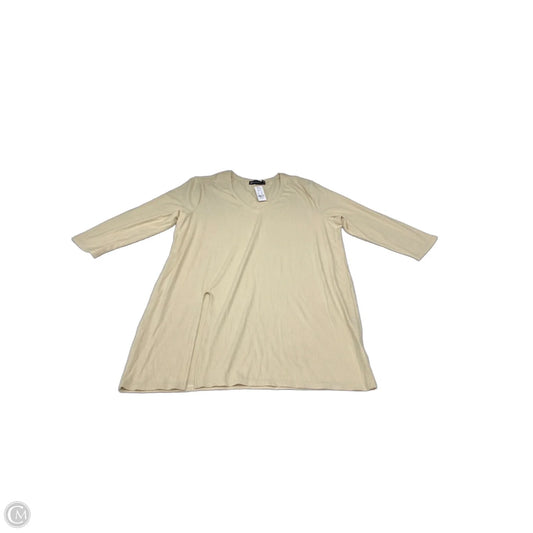 Top Long Sleeve By New York And Co In Beige, Size: Xxl