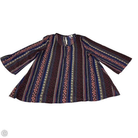 Top 3/4 Sleeve By Alya In Multi-colored, Size: L