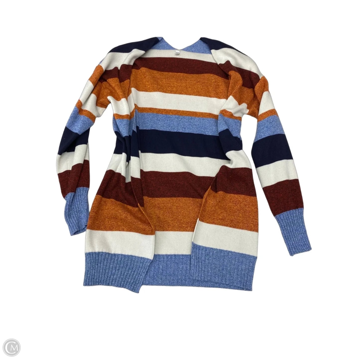 Cardigan By Cmf In Striped Pattern, Size: M