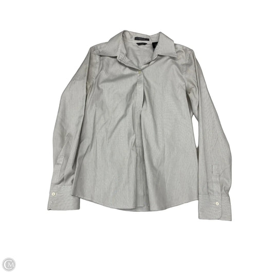 Top Long Sleeve By Liz Claiborne In Grey & White, Size: S