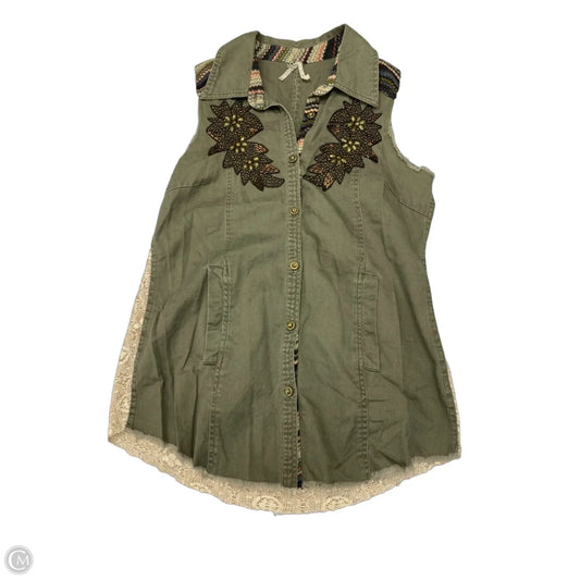 Vest Other By Bke In Cream & Green, Size: S