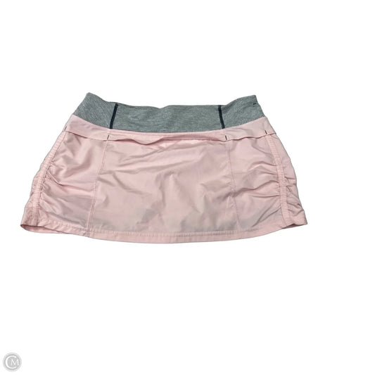 Athletic Skort By Lululemon In Pink, Size: 8
