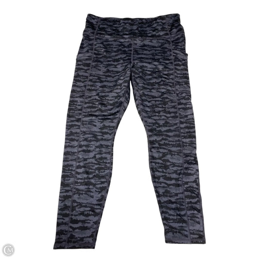 Athletic Leggings By Fabletics In Black & Grey, Size: 2x
