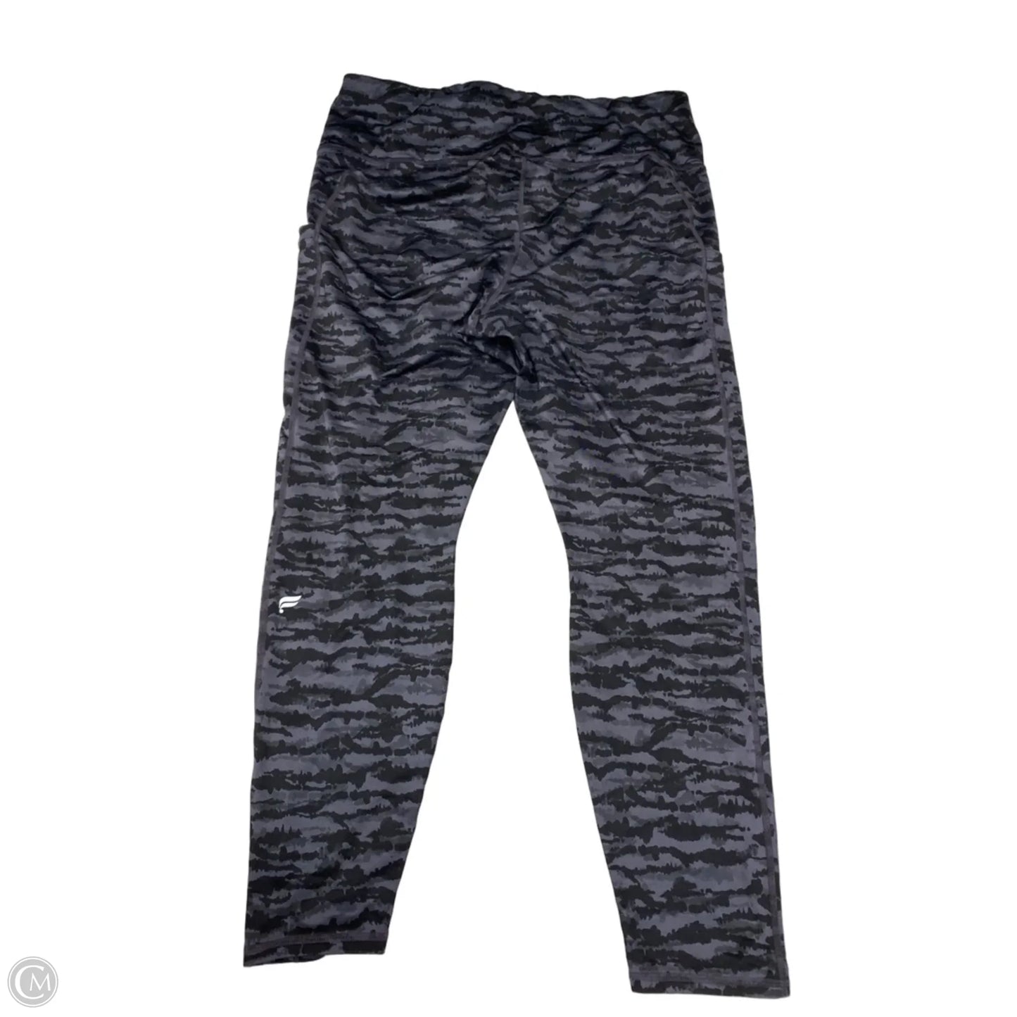 Athletic Leggings By Fabletics In Black & Grey, Size: 2x