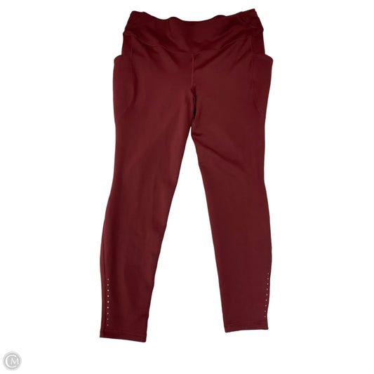 Athletic Leggings By Lululemon In Maroon, Size: Xl
