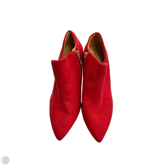 Boots Ankle Heels By Jessica Simpson In Red, Size: 7
