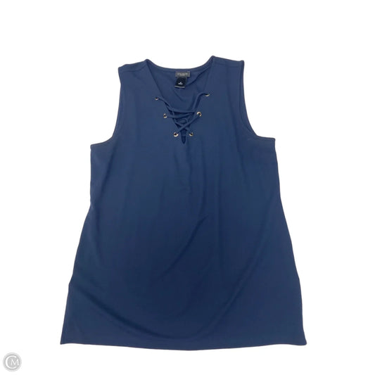 Top Sleeveless By Ann Taylor In Navy, Size: M