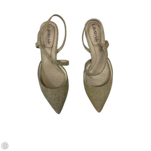 Shoes Heels Block By Life Stride In Gold, Size: 7
