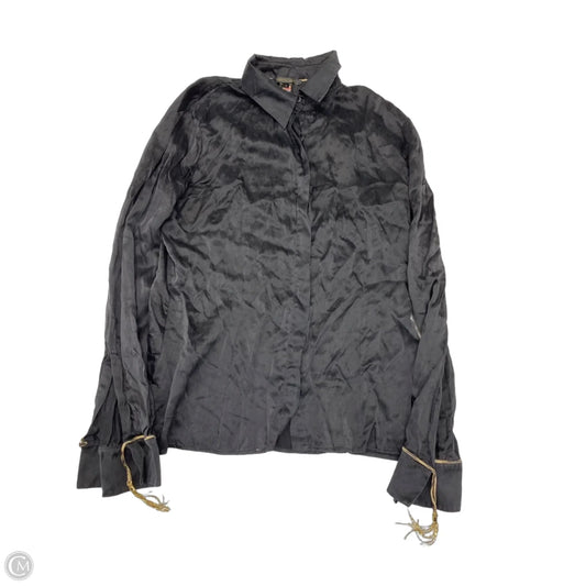 Blouse Designer By Roberto Cavalli In Black, Size: L