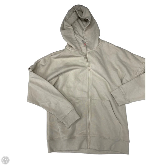Sweatshirt Hoodie By Mono B In Beige, Size: S