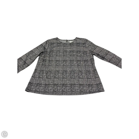 Blouse 3/4 Sleeve By Van Heusen In Grey, Size: Xl