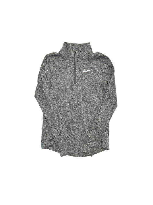 Athletic Top Ls Collar By Nike Apparel In Grey, Size:Xs
