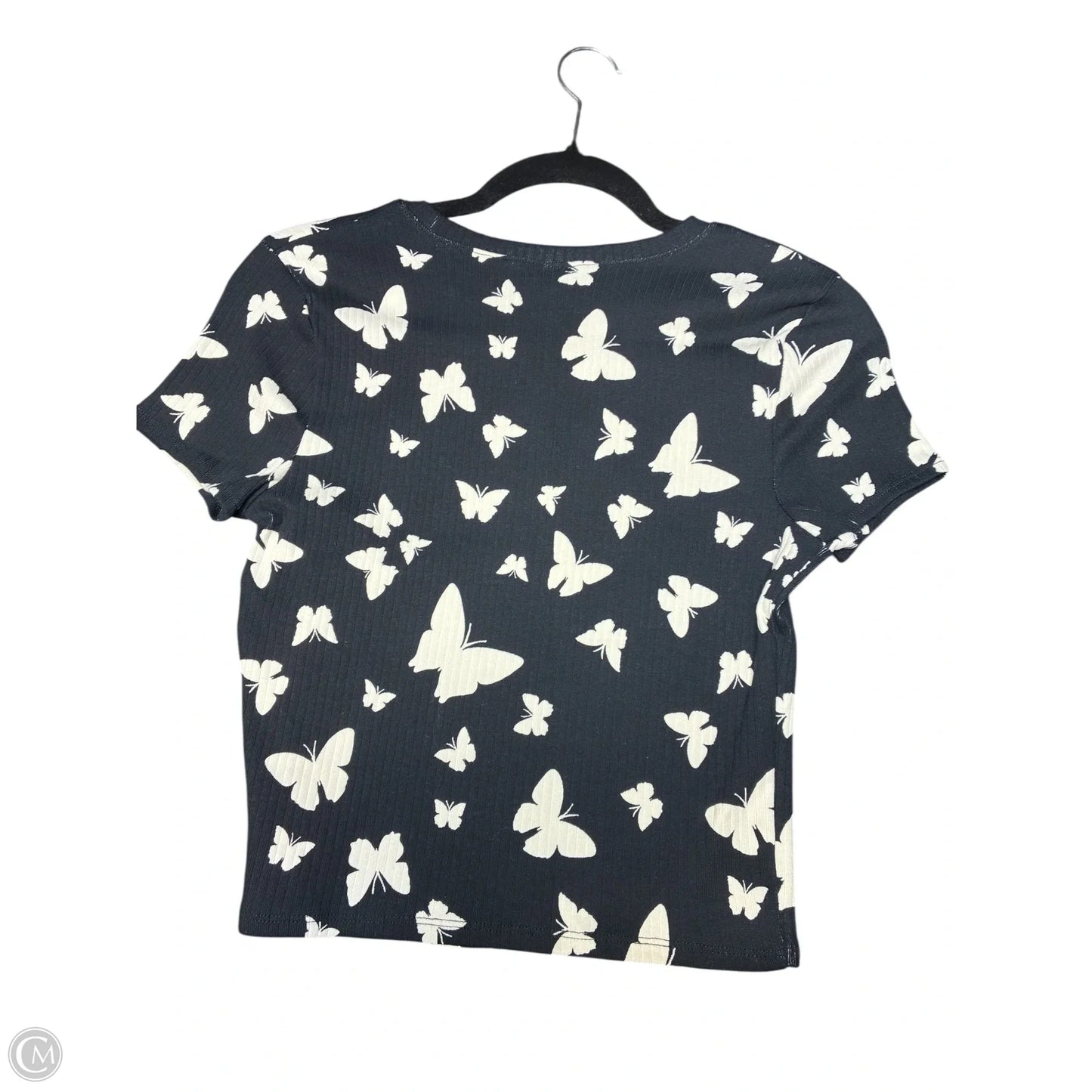 Top Short Sleeve By Wild Fable In Black & White, Size: M