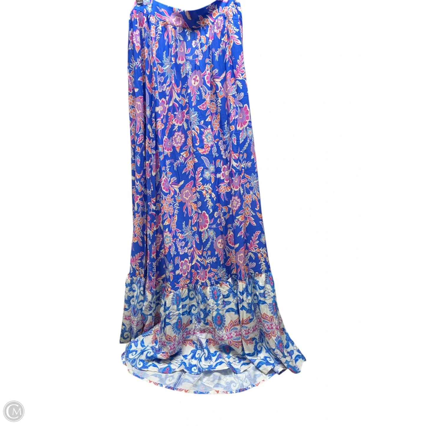 Skirt Maxi By Cme In Blue & Pink, Size: M