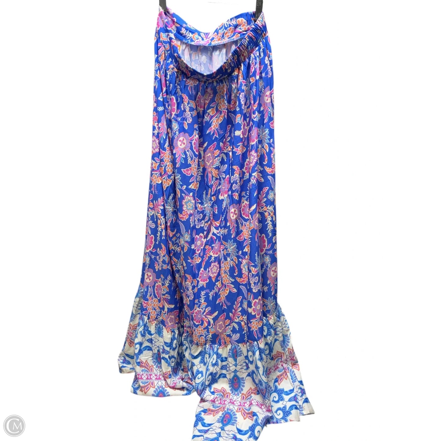 Skirt Maxi By Cme In Blue & Pink, Size: M