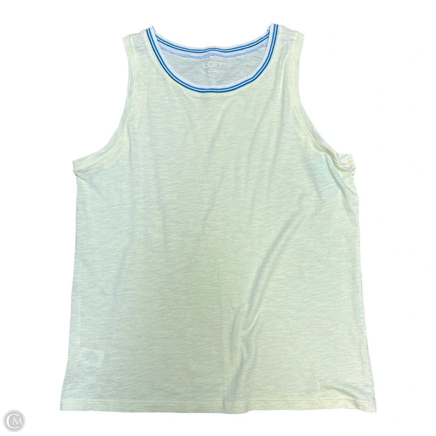 Top Sleeveless By Loft In Yellow, Size: S