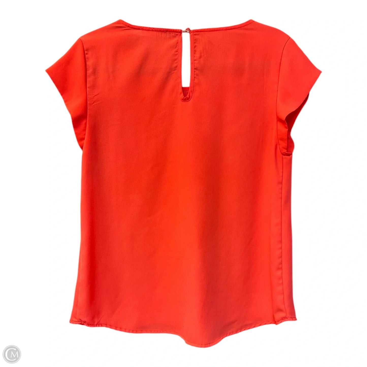 Blouse Short Sleeve By E&m In Orange, Size: M