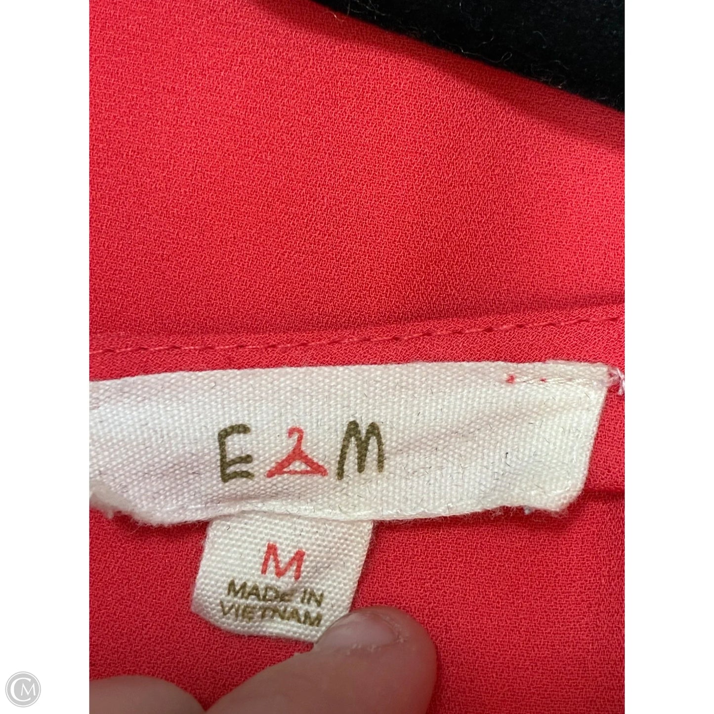 Blouse Short Sleeve By E&m In Orange, Size: M
