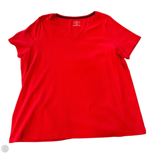 Top Short Sleeve Basic By Talbots In Red, Size: 3x