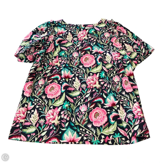 Blouse Short Sleeve By Crown And Ivy In Floral Print, Size: 3x