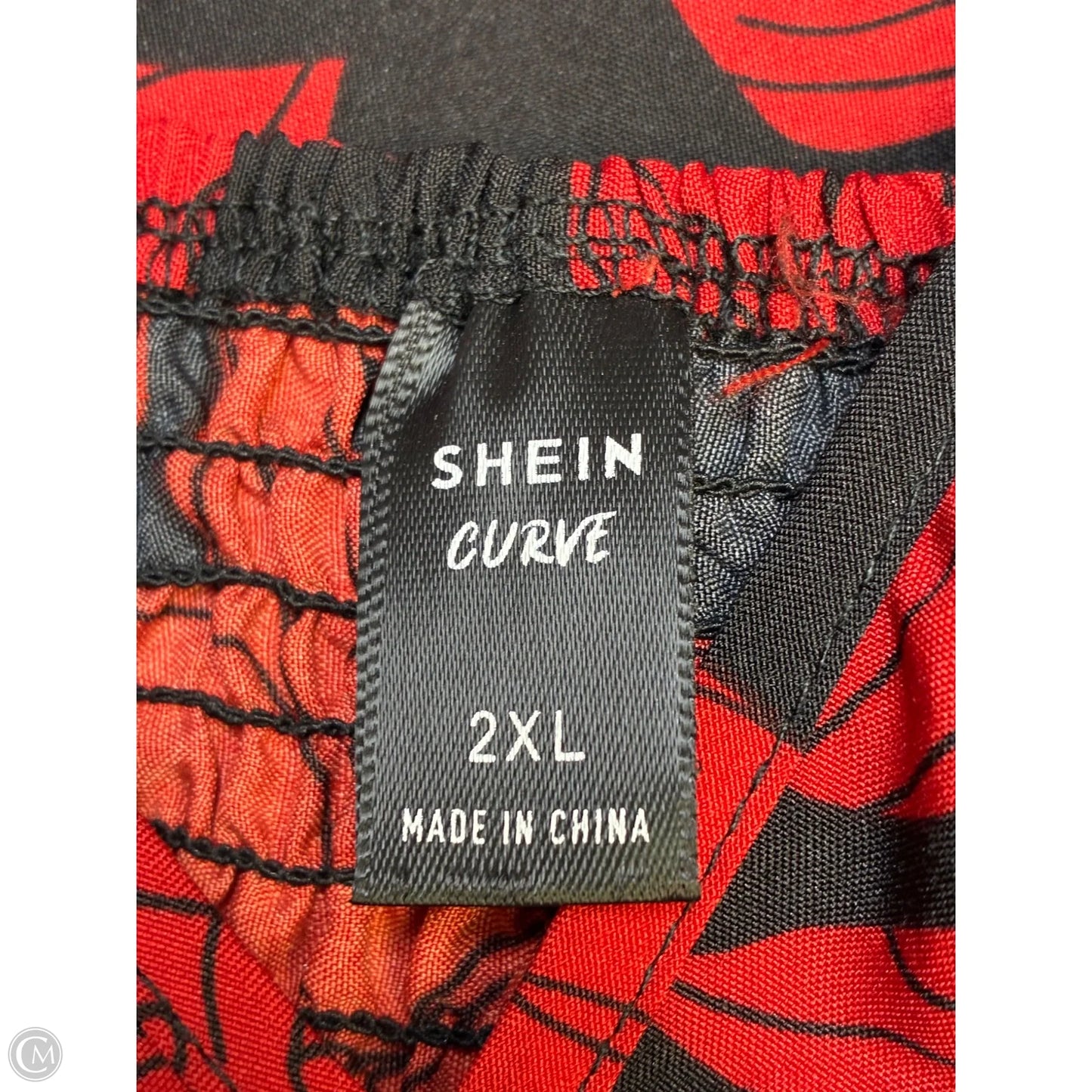 Dress Casual Midi By Shein In Black & Red, Size: 2x