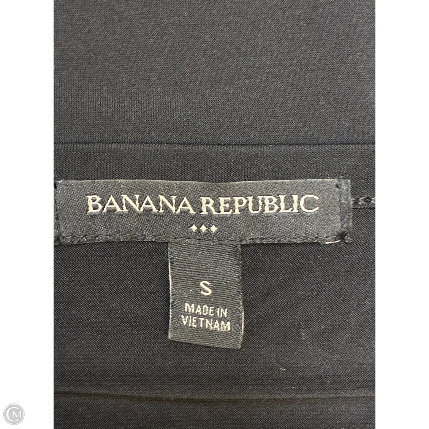 Top Short Sleeve By Banana Republic In Black, Size: S