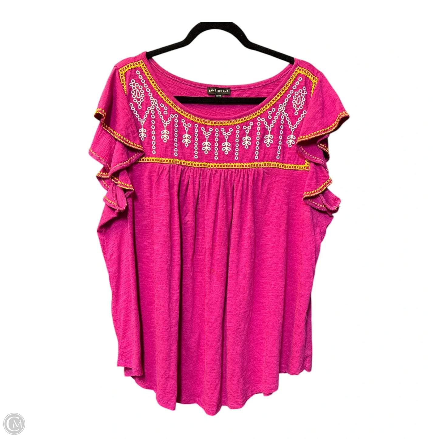 Top Short Sleeve By Lane Bryant In Pink, Size: 2x