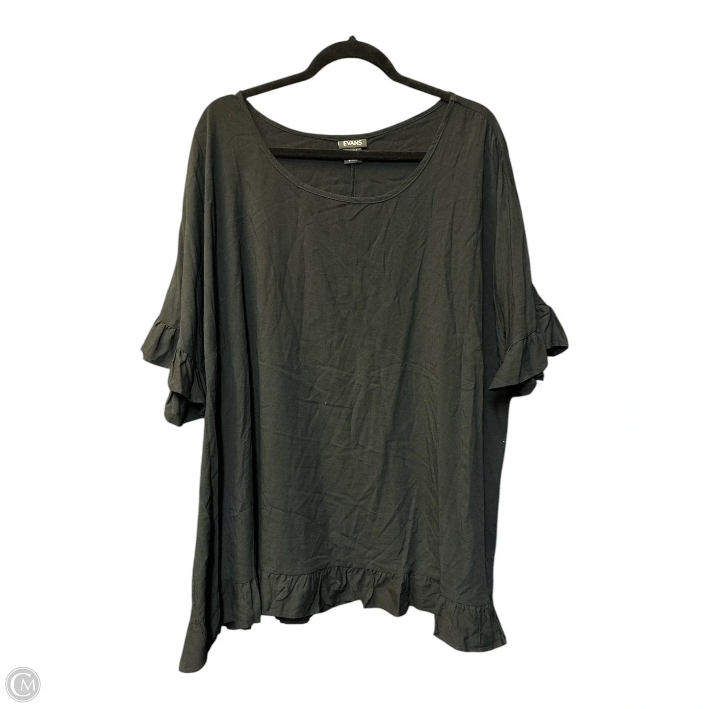 Blouse Short Sleeve By Cme In Black, Size: 2x