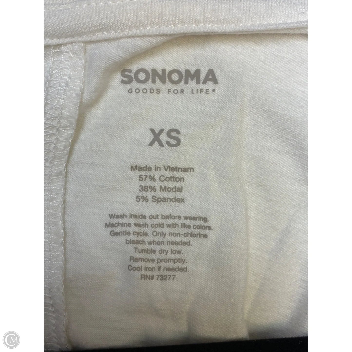 Top Sleeveless Basic By Sonoma In White, Size: Xs