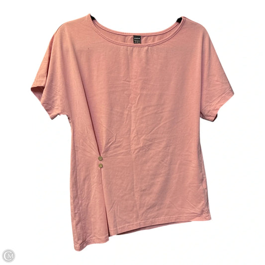 Top Short Sleeve By Shein In Pink, Size: M