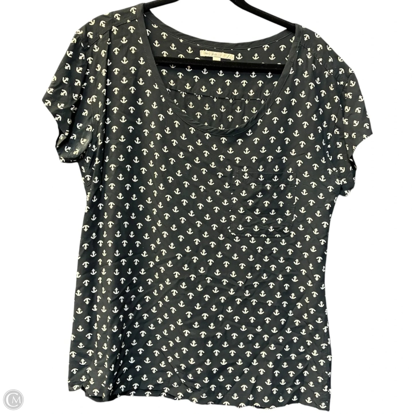 Top Short Sleeve By Gap In Black, Size: M
