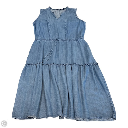 Dress Casual Maxi By Lands End In Blue Denim, Size: Xxl
