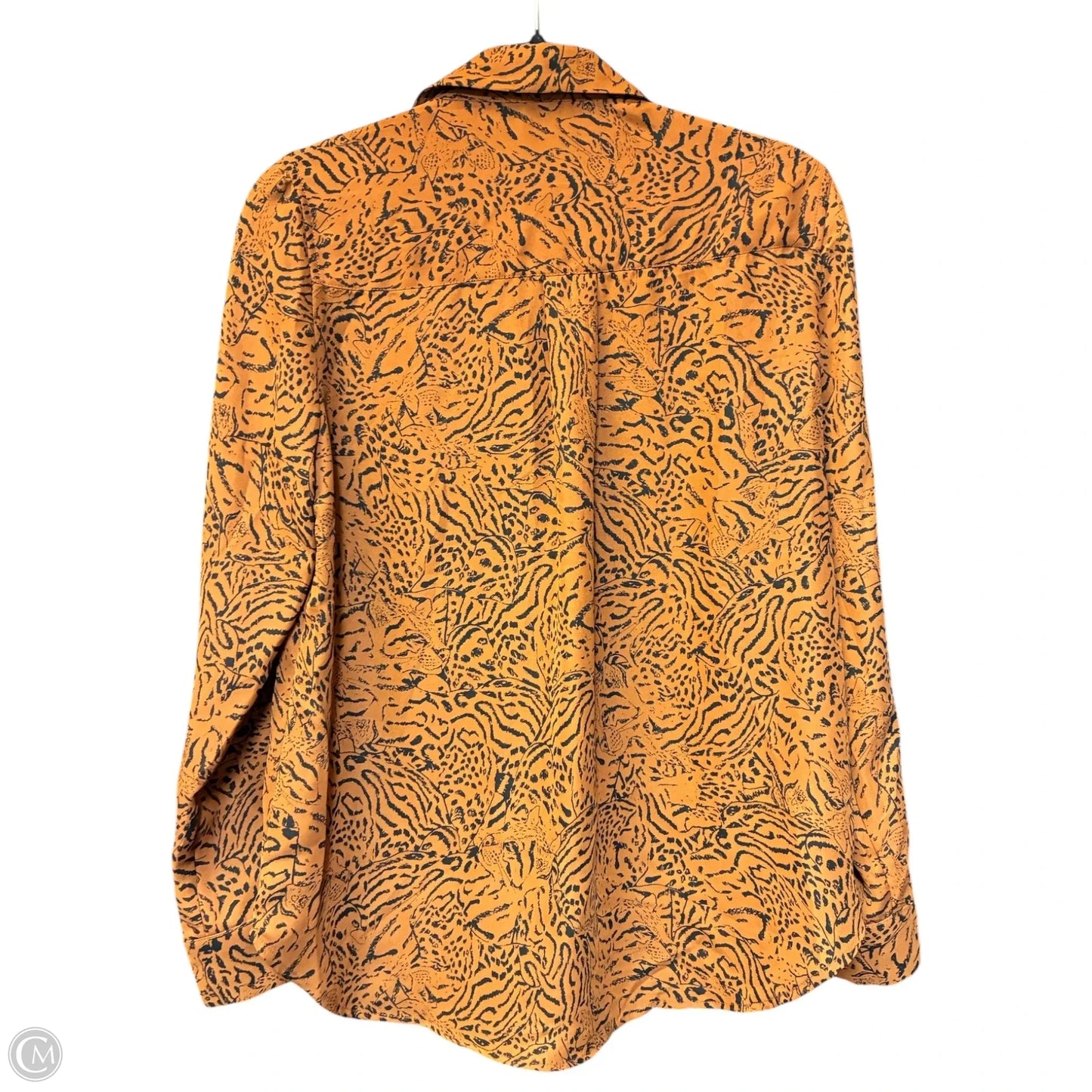 Blouse Long Sleeve By Philosophy In Brown, Size: S