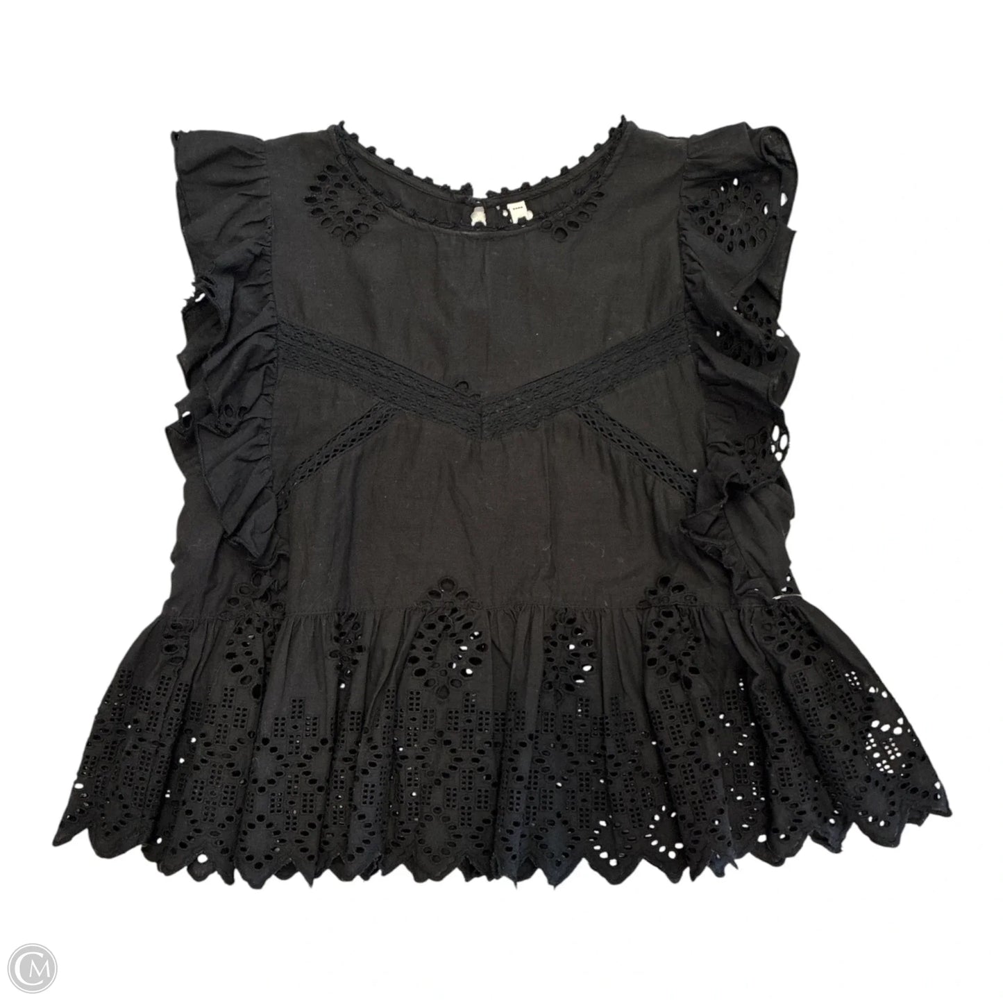 Top Sleeveless By Zara In Black, Size: L