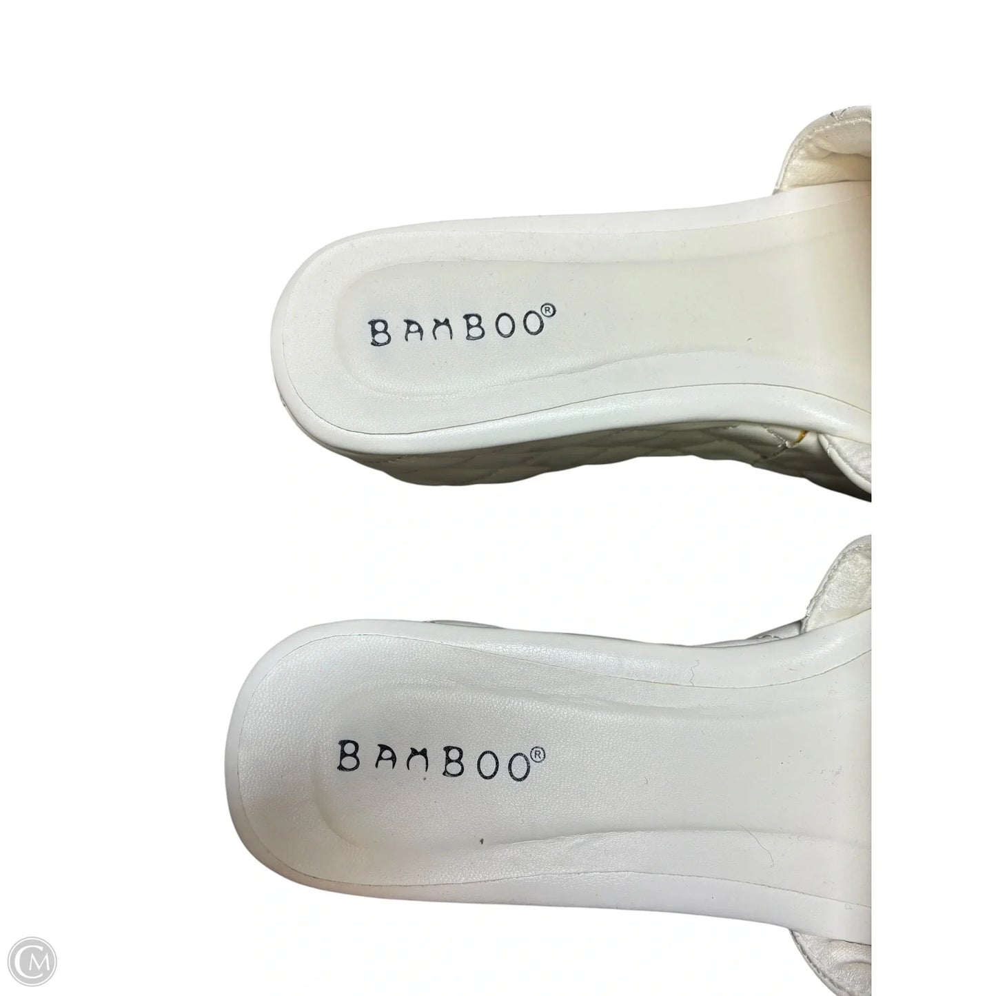 Sandals Heels Block By Bamboo In White, Size: 8