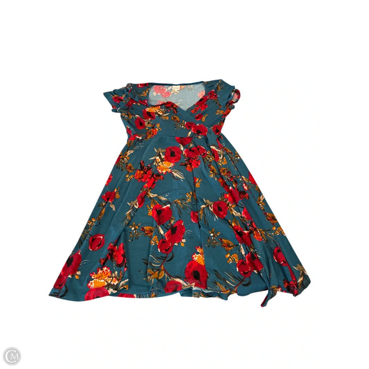 Dress Casual Short By Kaileigh In Blue & Red, Size: S