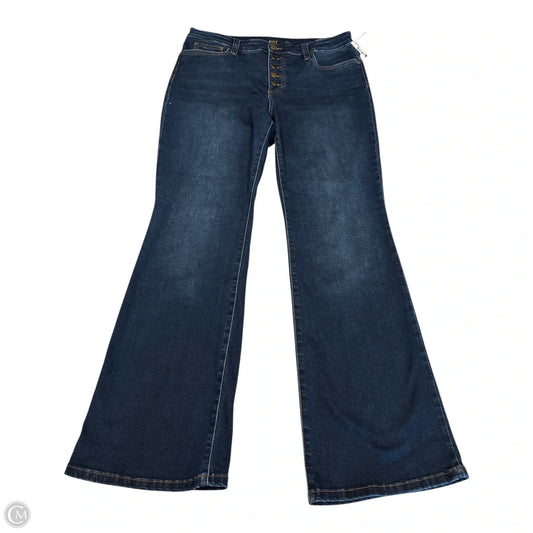 Jeans Flared By Kut In Blue Denim, Size: 16