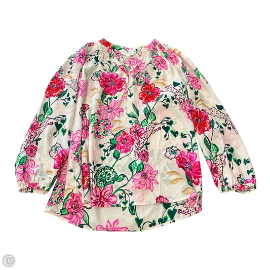 Blouse Designer By Lilly Pulitzer In Floral Print, Size: L