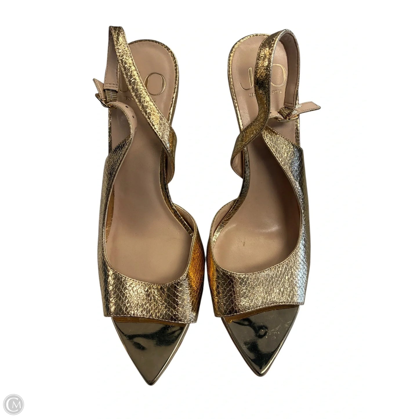 Sandals Heels Stiletto By Jennifer Lopez In Gold, Size: 10