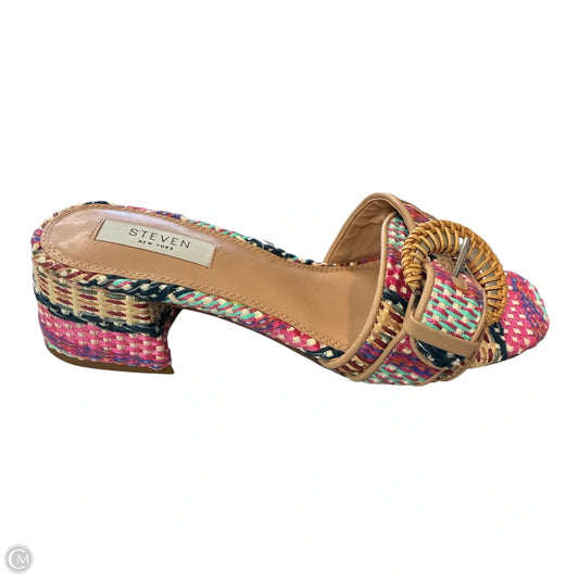 Sandals Heels Block By Cmf In Multi-colored, Size: 7.5