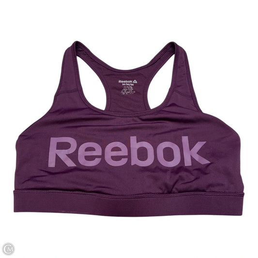 Athletic Bra By Reebok In Purple, Size: M