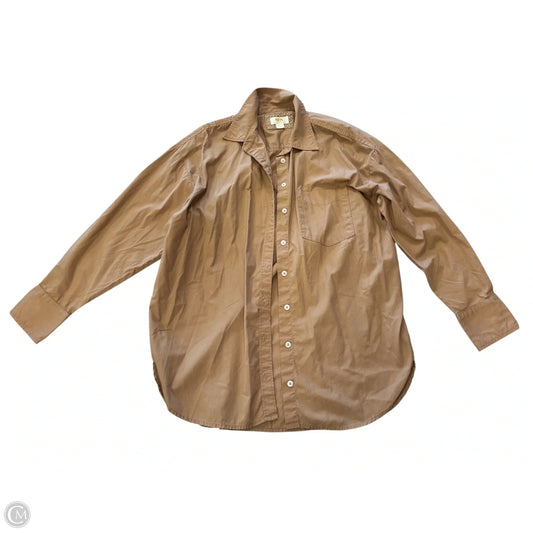 Top Long Sleeve By Maeve In Tan, Size: M